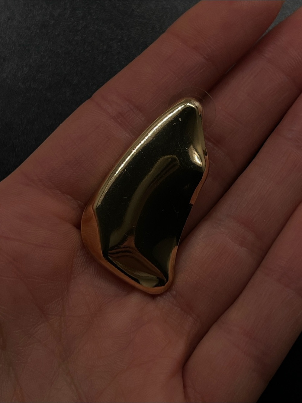 Chunky Gold Sculptural Abstract Statement Earring